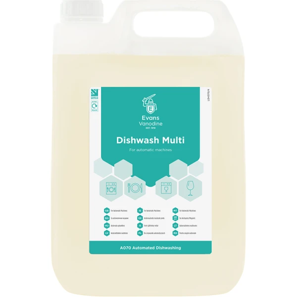 Evans Dishwash Multi For Automatic Dishwashing Machines 5LTR