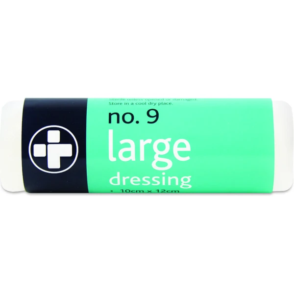 No.9  HSE Unboxed  Dressing Sterile Large 18x18CM X 12