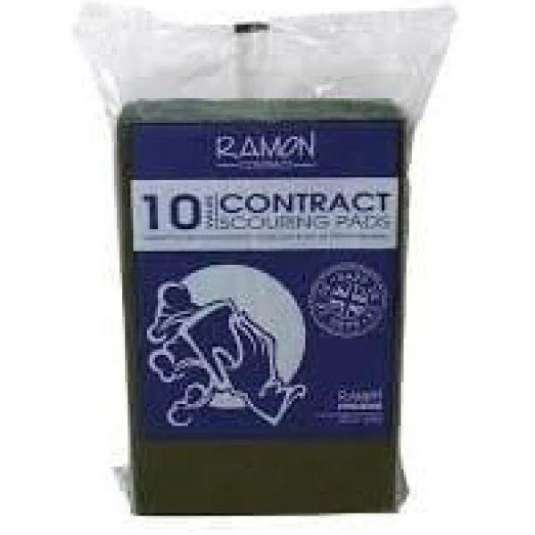 Ramon Contract Scouring Pads GREEN X 10